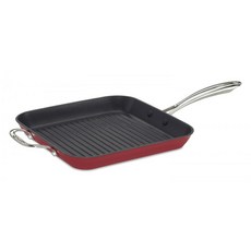 Cuisinart 美膳雅 鑄鐵烤盤 紅色, 1個, 11平方