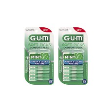 G.U.M 薄荷清新牙間刷, 2個, 80入