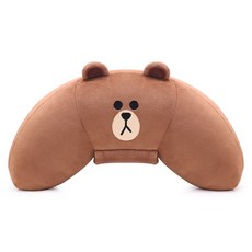 GARMMA LINE FRIENDS 安全帶護肩靠枕, 棕色