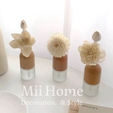 Mii厝邊 韓系千層木花擴香瓶 無火香薰 香氛擴香瓶 乾燥花擴香棒 室內香氛, 1個, 30ml, 海洋