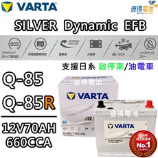 ARTA Q85/115D23L Q85R/115D23R EFB電池, 1個