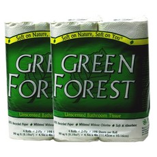 GREEN FOREST 捲筒式紙巾 11.43*10.16cm 無味, 2個, 4入