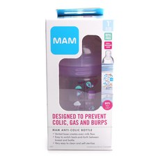 MAM 防脹氣慢流量奶瓶 160ml, 混色, 第1階段(Slow Flow)