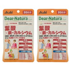 Asahi 朝日 Dear Natura Style葉酸&鐵&鈣錠, 2包, 40顆