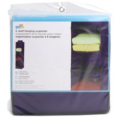 honey can do 6層置物懸掛收納架置物架 紫色, 1個