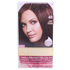 L'OREAL PARIS 巴黎萊雅 EXCELLENCE染髮霜, 1盒, Dark Auburn