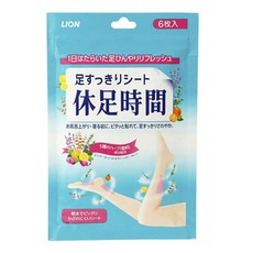 LION 獅王 休足時間 舒爽消乏特效足貼, 1包, 6片