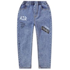 兒童防蚊縮口薄長褲 (水洗牛仔設計/買1送1防滑襪)