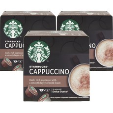 STARBUCKS 星巴克 雀巢多趣酷思咖啡膠囊 卡布奇諾 牛奶膠囊6顆+咖啡膠囊, 3個