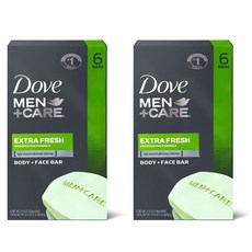 Dove 多芬 男士+護理 身體+臉部香皂 極致清爽 6入, 637g, 2個