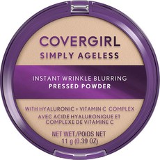 COVERGIRL Simply Ageless瞬效撫紋粉餅 11g, 1個, Fair Ivory