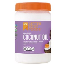 BETTER BODY FOODS 初榨椰子油 無麩質, 1個, 828ml