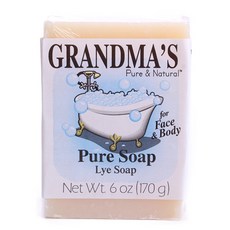 GRANDMA'S Pure & Natural 小蘇打肥皂, 皂味, 1個