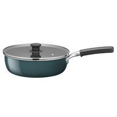 FREIZ 和平 Linto外層琺瑯多功能炒鍋 可用於電磁爐 綠松石色 MB-3475, 1個, 24cm