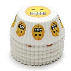 FOX RUN 表情烘焙杯套組, 300件, 白+黃