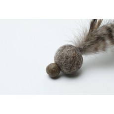 Wetnose 羽毛毽子 寵物玩具 韓國製 貓玩具 羽毛球 木天蓼 貓薄荷, 棕色
