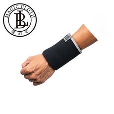 BL魔幻布 多功能加壓護腕(素色系列) - 運動護腕 手腕保護 吸濕排汗, 反光黑, 1個