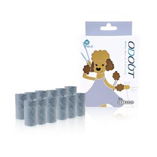 臭味滾 夜光天屎撿便袋/拾便袋補充盒(12捲/盒) 夜間遛狗必備 堅韌不易破 淡淡香味, 灰, 1個, 12個裝