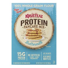 Krusteaz 全麥蛋白質鬆餅粉 酪乳風味, 1盒, 566g