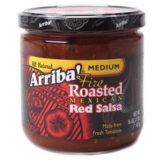 ARRIBA 火烤墨西哥紅薩爾薩中等, 1個, 453克