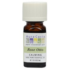 Aura Cacia 卡希雅 奧圖玫瑰舒緩精油, 1個, 3.7ml
