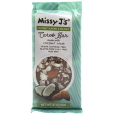 Missy J's Missy J's 角豆條椰子杏仁和海鹽, 1個, 60g