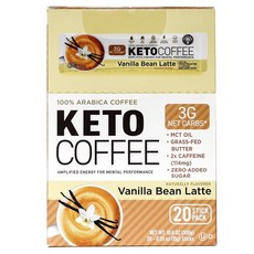 FROZEN BEAN Keto 咖啡香草豆拿鐵 20 粒, 15g, 20條, 1盒