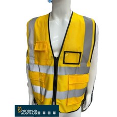 《豐華圓華》網狀反光背心 反光衣 導護背心 工地背心 透氣 道路施工 高能見度安全背心, 黃