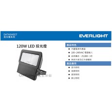 【億光】星宇 戶外防水投射燈 120W IP65 投光燈 全電壓 廣告燈 戶外照明 車庫燈 防盜燈 工作燈, 詳見包裝, 星宇 戶外防水投射燈 120W 白光