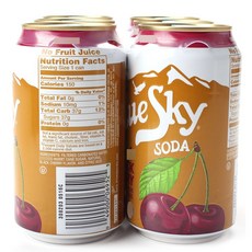 Blue Sky 蘇打黑櫻桃, 6件, 355毫升
