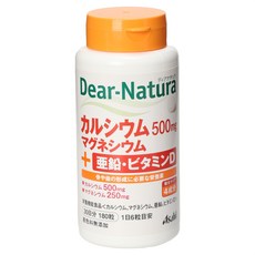 asahi Dear Natura鈣500mg鎂250mg鋅維他命D錠, 1個, 180片