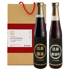 天泉老黑豆溫泉醬油禮盒-台灣古法釀造 黑豆醬油400ml 黑豆醬油膏400ml, 400ml