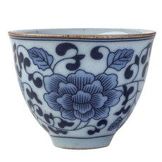 太原茶莊 青花瓷纏枝蓮茶具組 茶壺 茶海 品茗杯 杯墊 陶瓷茶具, 青花瓷, 1個