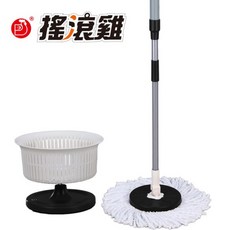 搖滾雞 手壓拖把組 台灣製 鋼管拖把 手壓脫水桶, 1個