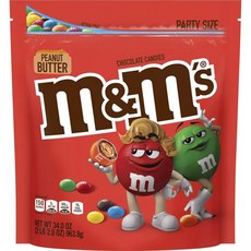 m&m's 巧克力糖果派對大小花生醬, 1個, 963.9克