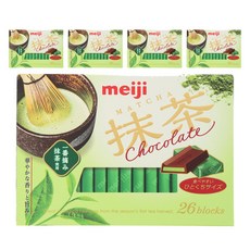 meiji 明治 抹茶巧克力 26塊入, 5個, 120g