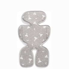 GIO超透氣涼爽推車坐墊 花色款 - 3D透氣網層 網洞排汗布 大面積包覆 推車汽座通用, 晚安兔兔, 1個