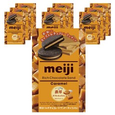 meiji 明治濃郁巧克力焦糖夾心餅乾 6入裝, 10個