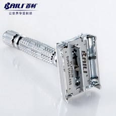 BAILI 百利 旋開封閉式刀架 傳統刮鬍刀, 1個, 1個裝