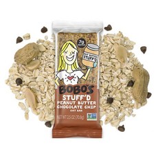 BOBO'S OAT BARS Stuf花生醬燕麥棒 巧克力脆片, 1個, 70.8克