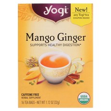 yogi 芒果薑茶, 2g, 16包, 1盒