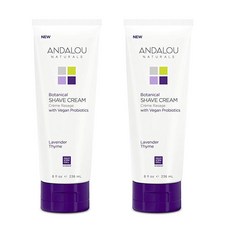 ANDALOU NATURALS 植物剃須膏薰衣草百里香, 2個, 236ml