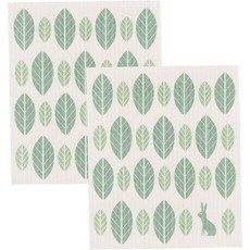 Now Designs 瑞典洗碗布, 2入, 植物