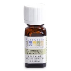 Aura Cacia 塔斯馬尼亞薰衣草香薰精油, 1瓶, 3.7ml