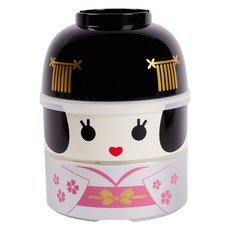 HAKOYA 雙層木娃娃便當盒 11.5*11.5*16cm, 1個, 麥姬