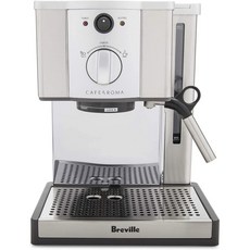 Breville 百富利 Café Roma 不銹鋼濃縮咖啡機半自動咖啡機銀色, ESP8XL