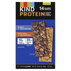 BE-KIND 蛋白棒 黑巧克力堅果口味+酥脆花生醬口味, 1盒, 700g