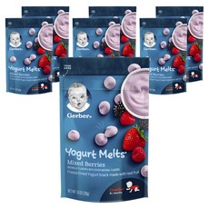 Gerber 嘉寶 Melts 兒童優格球 28g, 7個, 混合漿果