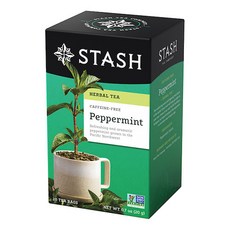 Stash Tea 無咖啡因草本薄荷茶茶包, 1g, 20包, 1盒