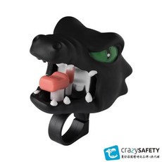 crazysafety 3D造型自行車鈴鐺 (丹麥品牌/恐龍), 黑色